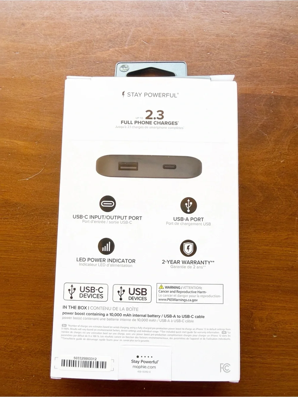 NIB Mophie Power Boost Portable Battery Pack